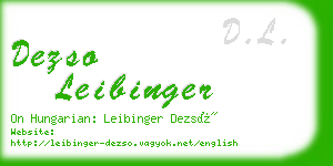 dezso leibinger business card